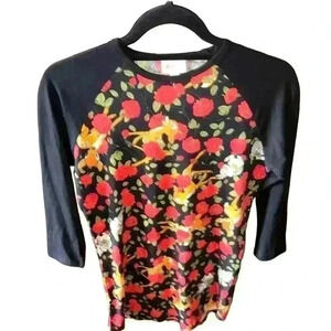 Lularoe Xxs Randy Disney Bambi & Thumper‎ baseball style t shirt !